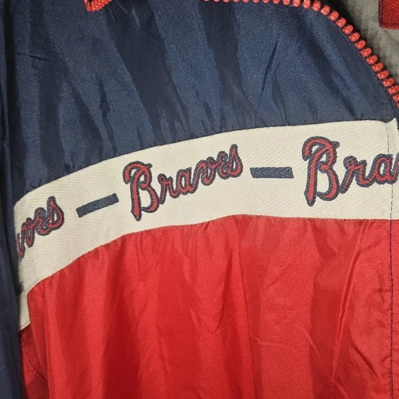Vintage Braves Windbreaker Fans Gear XL MLB See Description B8
